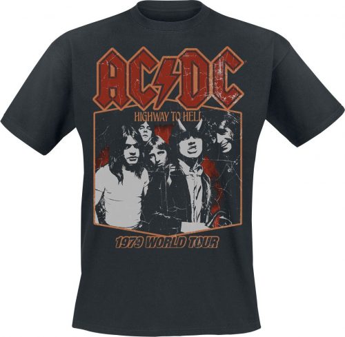 AC/DC Highway To Hell Tour '79 Tričko černá
