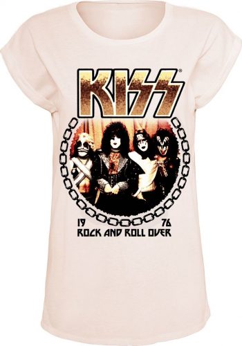 Kiss Rock And Roll Over Chains Dámské tričko světle růžová