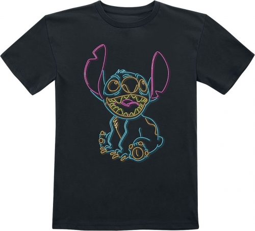Lilo & Stitch Neon detské tricko černá