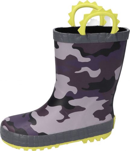 Dockers by Gerli Gumové holínky Camouflage Handle Dětské boty sivá maskovací