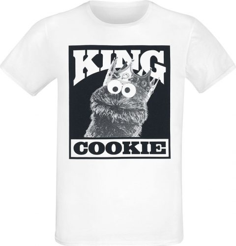 Sesame Street King Cookie Tričko bílá