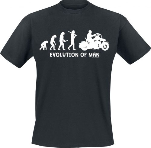 Sprüche Evolution Of Man Tričko černá