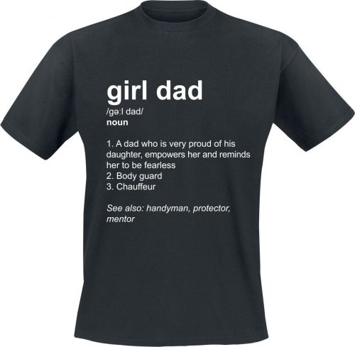 Family & Friends Definition Girl Dad Tričko černá