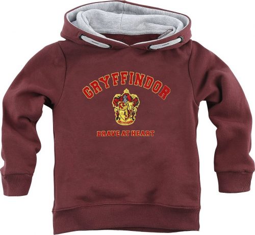 Harry Potter Kids - Gryffindor - Brave At Heart detská mikina s kapucí bordová