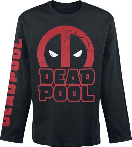 Deadpool Logo Tričko s dlouhým rukávem černá