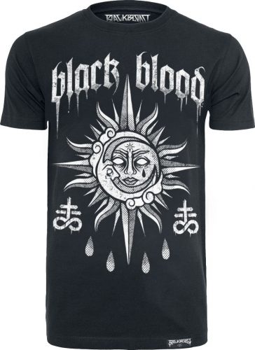 Black Blood by Gothicana T-Shirt mit Sonne und Mond Print Tričko černá