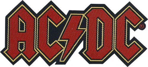 AC/DC Logo Cut-Out nášivka cervená/cerná