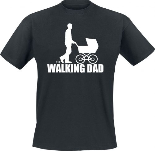 Family & Friends Zábavné tričko - The Walking Dad Tričko černá