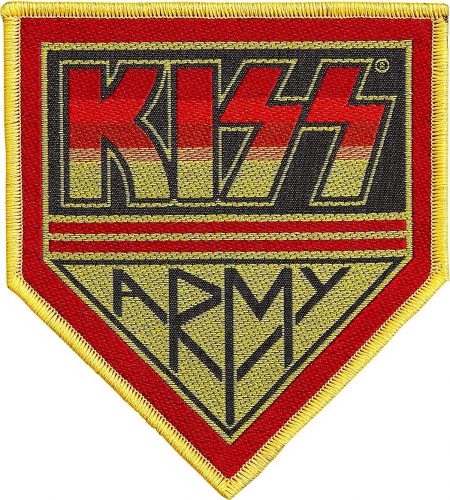 Kiss Army nášivka cerná/cervená/žlutá