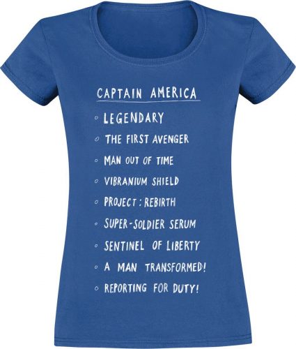 Captain America Cap List Dámské tričko modrá