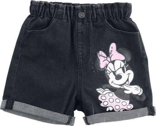 Mickey & Minnie Mouse Minni Maus detské kratasy cerná džínovina