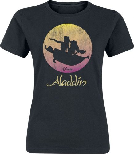 Aladdin Flying Sunset Dámské tričko černá
