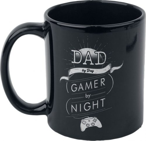 Dad By Day - Gamer By Night Hrnek černá