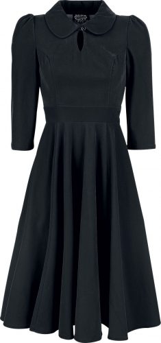 H&R London Glamorous Velvet Tea Dress Šaty černá