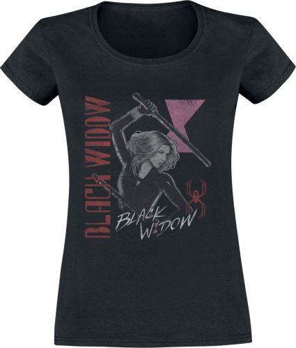 Black Widow Retro Dámské tričko černá