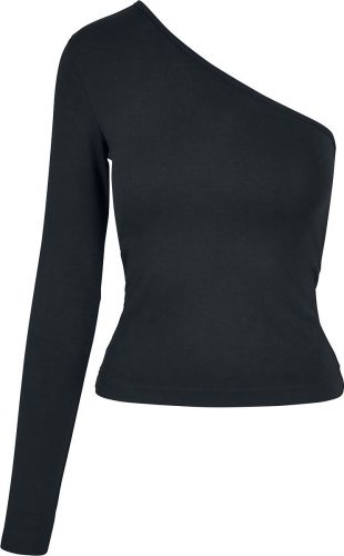 Urban Classics Dámské asymetrické tričko s dlouhými rukávy Dámský top černá