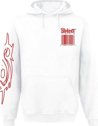 Slipknot Wait & Bleed Barcode Mikina s kapucí bílá