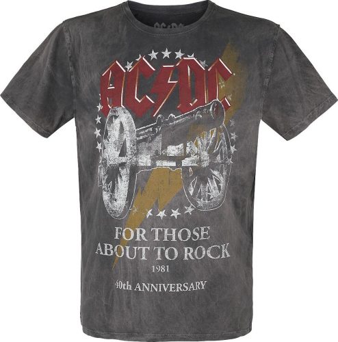 AC/DC For Those About To Rock 40th Anniversary Tričko charcoal