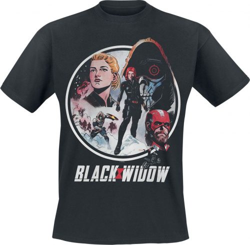 Black Widow Vintage Tričko černá