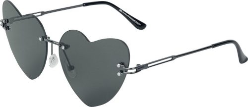 Urban Classics Sunglasses Heart With Chain Slunecní brýle černá