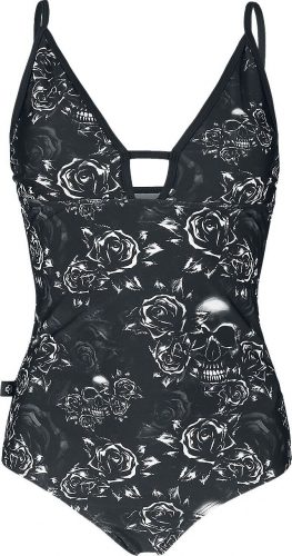 Black Premium by EMP Skull and Roses Badeanzug Plavky černá