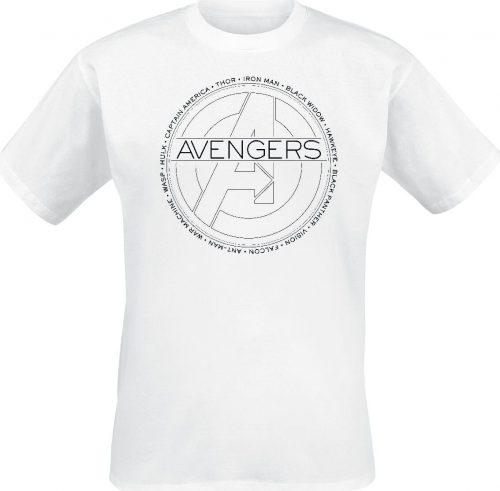 Avengers Avengers Circle Icon Tričko bílá