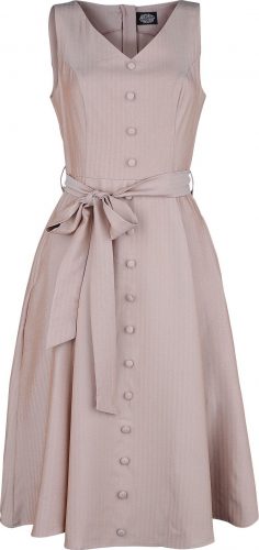 H&R London Eleni Swing Dress Šaty světle růžová
