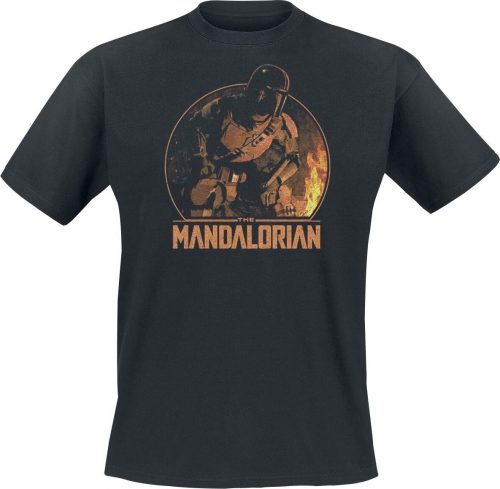 Star Wars The Mandalorian - Camping Mando Tričko černá