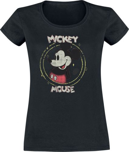Mickey & Minnie Mouse Happy Mickey Dámské tričko černá