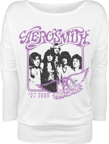 Aerosmith Tour 77 Dámské tričko s dlouhými rukávy bílá