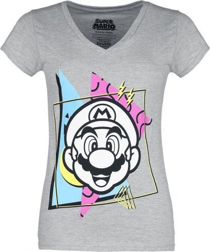 Super Mario Dámské tričko prošedivelá