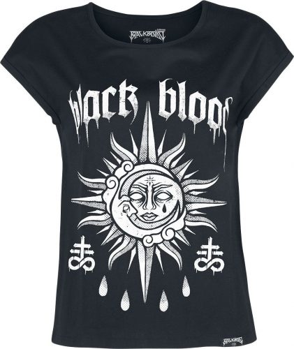Gothicana by EMP Tričko s potiskem slunce a měsíce Dámské tričko černá