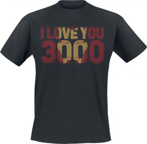 Avengers Endgame - I Love You 3000 Tričko černá