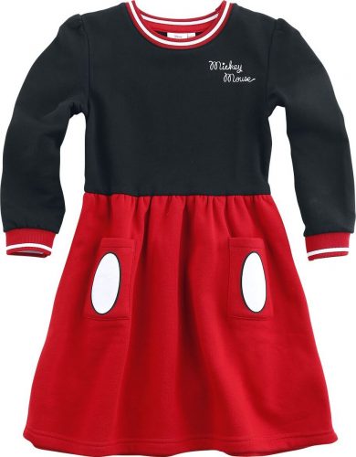 Mickey & Minnie Mouse Kids - Mickey Mouse detské šaty cerná/cervená