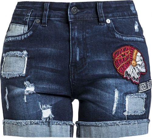 Rock Rebel by EMP Shorts mit Destroyed Effekten Dámské šortky modrá