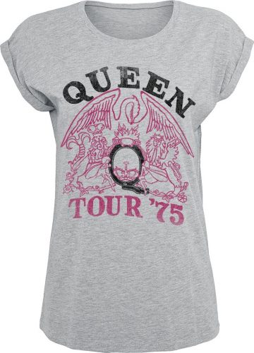 Queen Tour 75 Crest Dámské tričko šedý vres