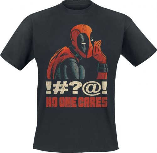 Deadpool No One Cares Tričko černá