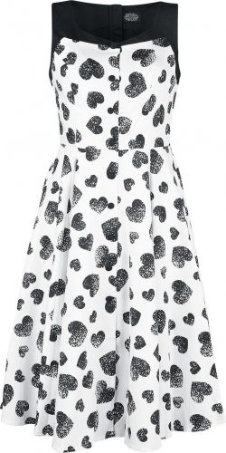 H&R London Lumiel Swing Dress Šaty cerná/bílá