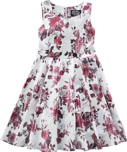 H&R London Metalické šaty Aphrodite detské šaty šedobílá/růžová