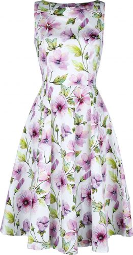 H&R London Naomi Floral Swing Dress Šaty vícebarevný