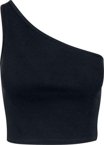 Urban Classics Ladies Cropped Asymmetric Top Dámský top s odhaleným ramenem černá