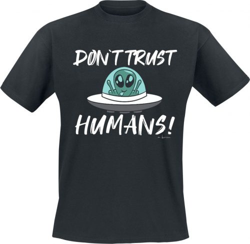Sprüche Don't Trust Humans Tričko černá