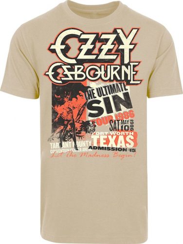 Ozzy Osbourne Ultimate Sin Tour Tričko písková