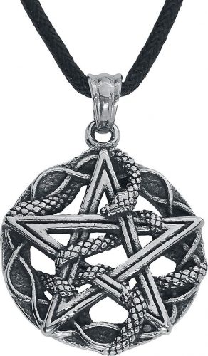 etNox hard and heavy Snake Pentagram Náhrdelník - řetízek stríbrná