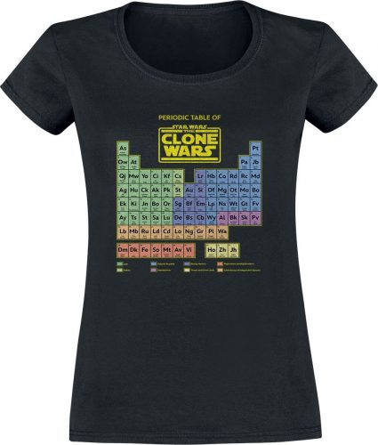 Star Wars The Clone Wars - Periodic Table Dámské tričko černá