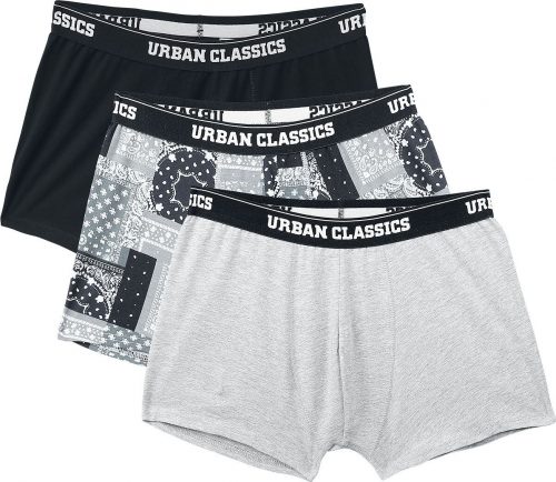 Urban Classics Organické boxerky - balení 3 ks Boxerky šedá/cerná/bílá