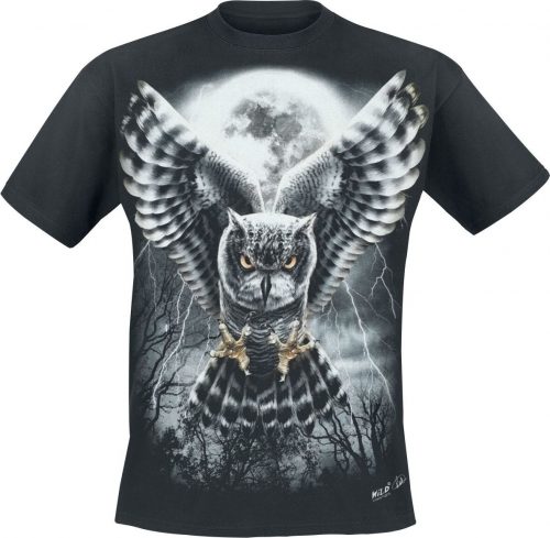 Wild Owl Tričko černá