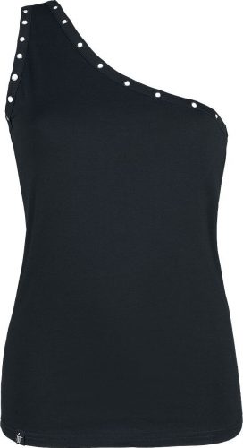Forplay Asymetrické tričko na jedno rameno s nýty Dámský top černá