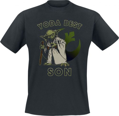 Star Wars Yoda Best Son Tričko černá