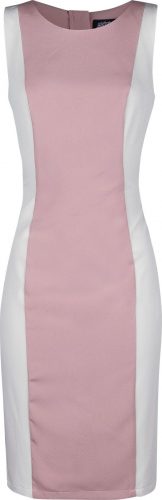 H&R London Solea Wiggle Dress Šaty ružová/bílá